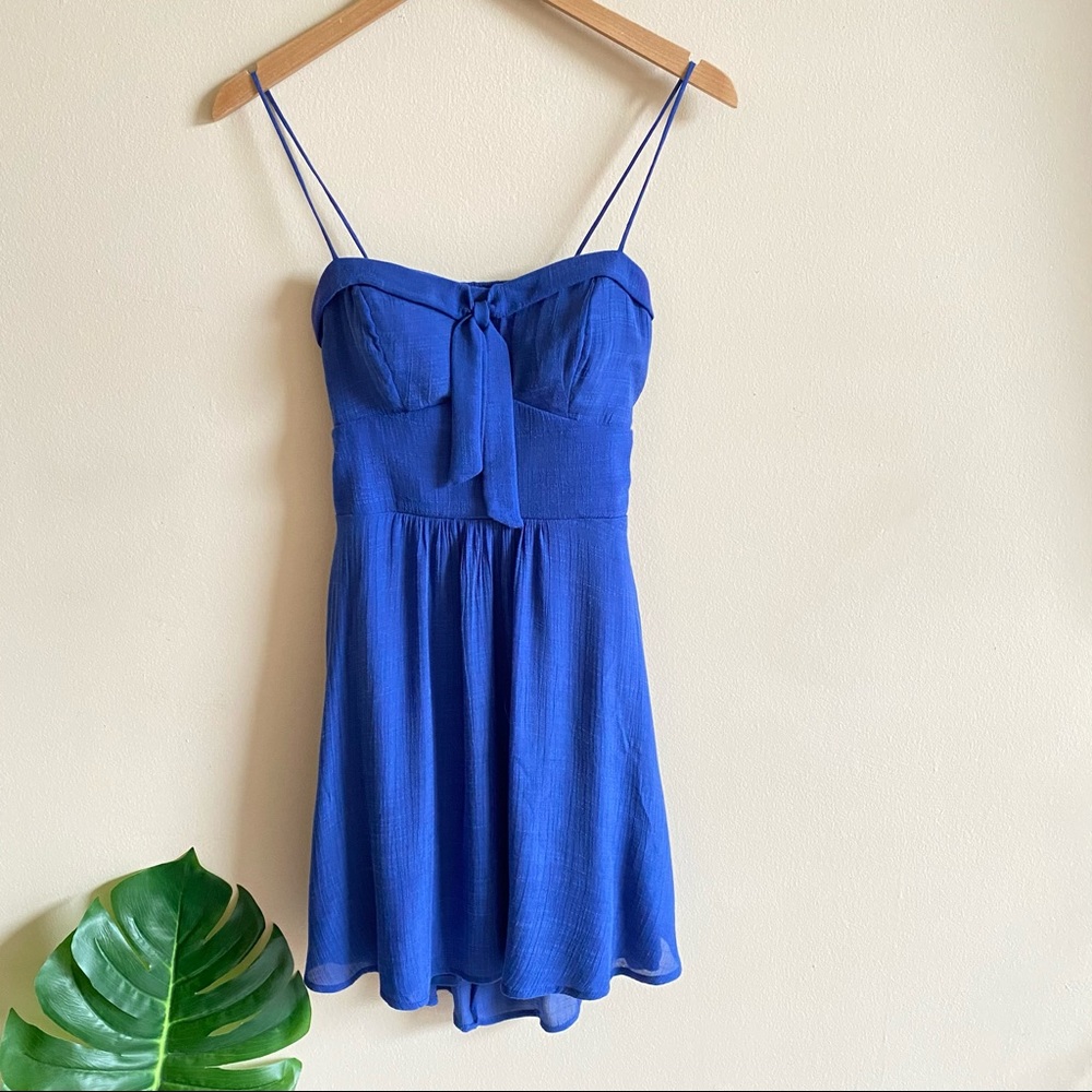 Tweeze Me Open Back Mini Dress Fit & Flare Junior's Size 9 Royal Blue